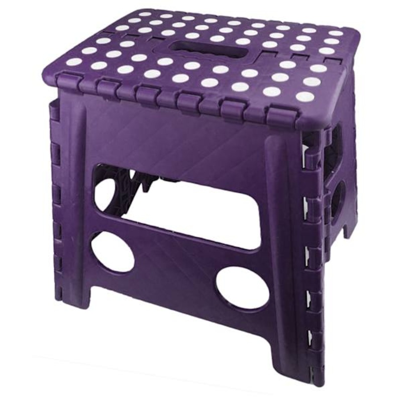 Purple Foldable Step Stool, 13″