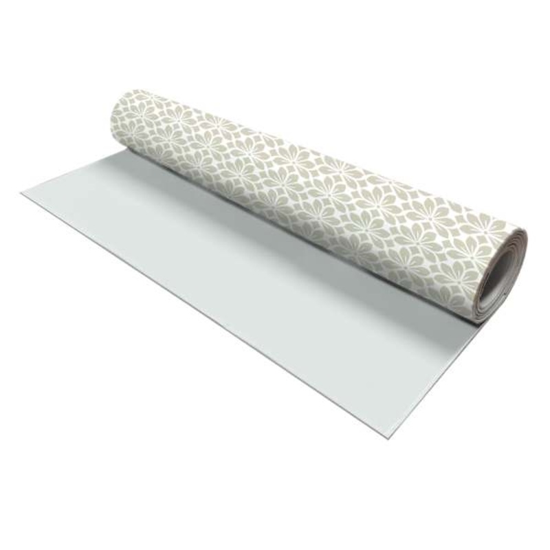 12X300 Beige/White Floral Shelf Liner