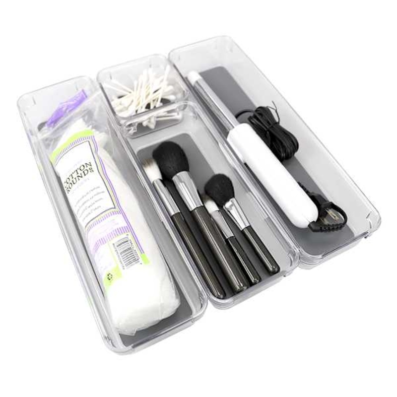 4-Piece Plastic Drawer Organizers