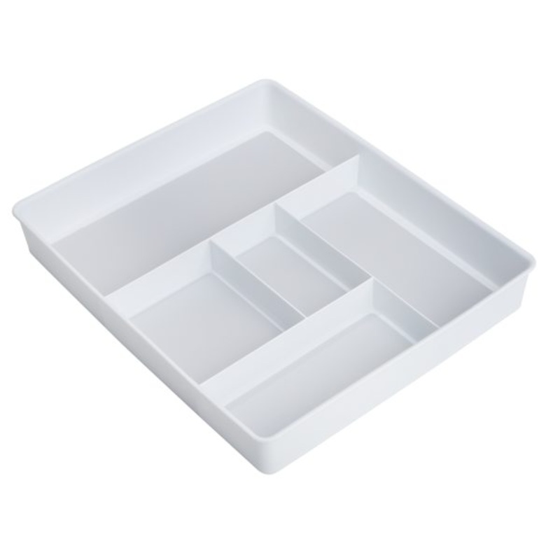 5-Compartment Clear Drawer Organizer