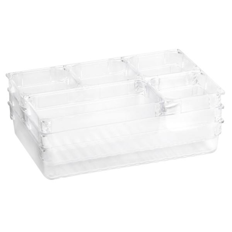 8-Piece Kitchen Drawer Organizer Set, Clear