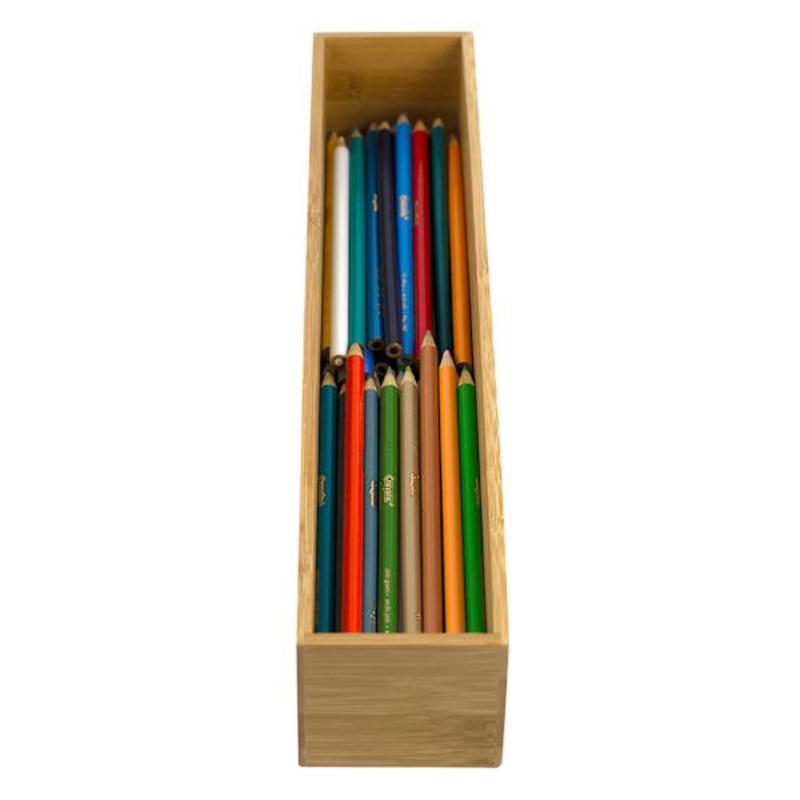 Bamboo Wood Drawer Organizer, 3×15
