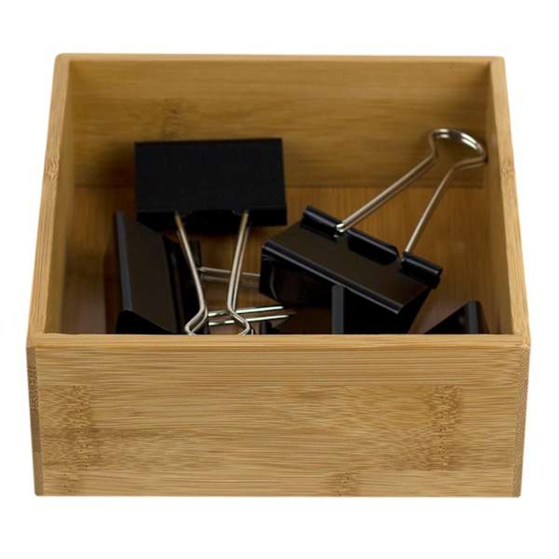 Bamboo Wood Drawer Organizer, 6″