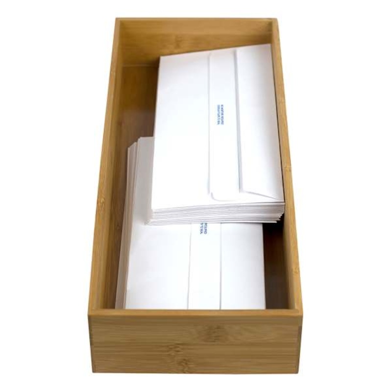 Bamboo Wood Drawer Organizer, 6×15