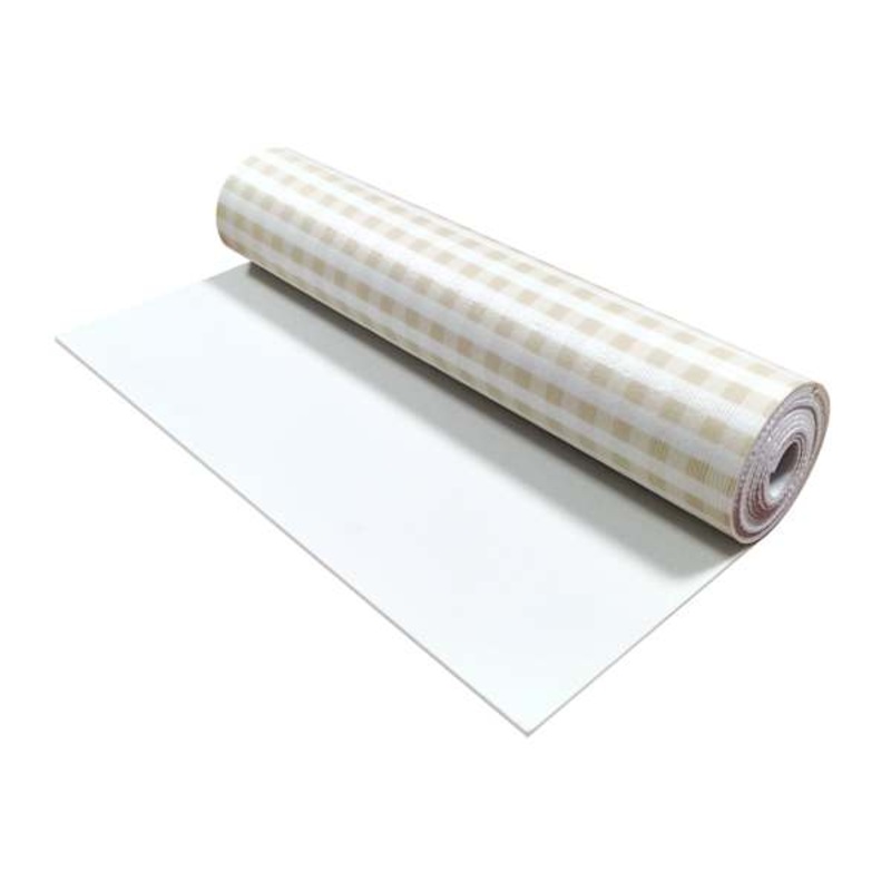 Beige & White Buffalo Check Shelf Liner, 12×300