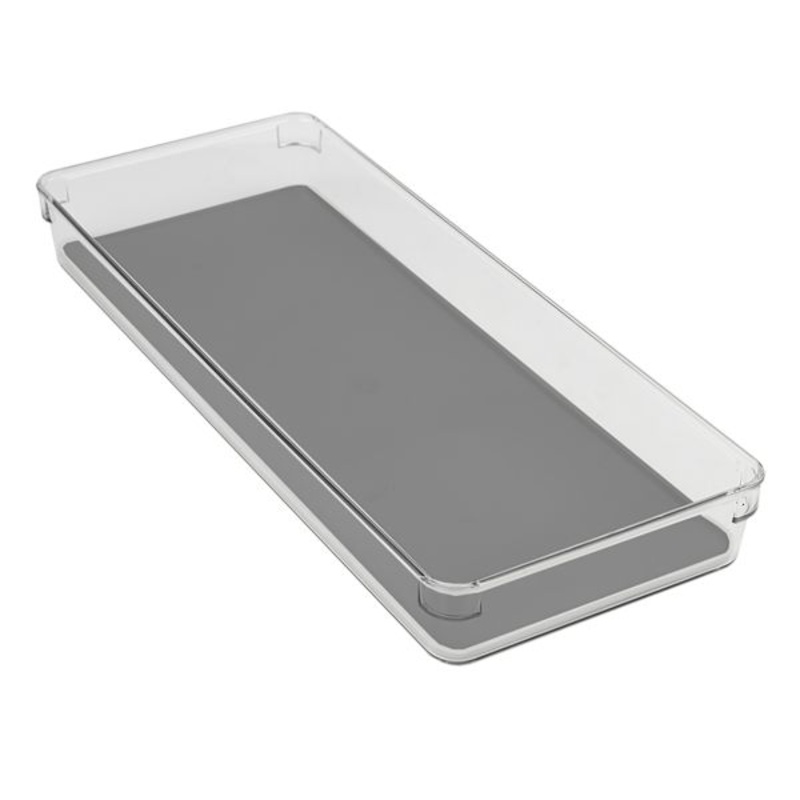 Clear Drawer Organizer with Rubber Base, 6×15