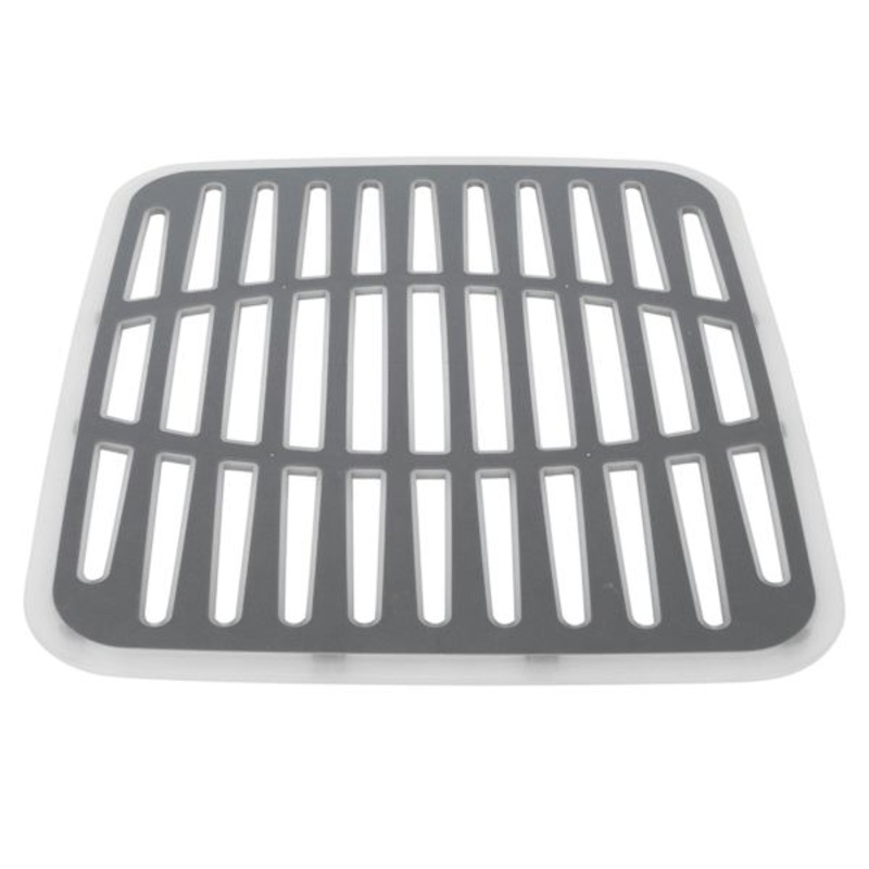 Cora Grey & Clear Kitchen Sink Mat, Small