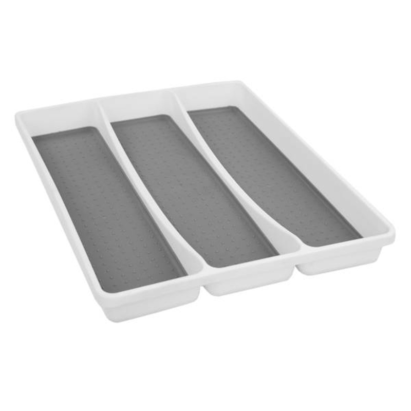 Large Utensil Organizer Tray with Rubber Liner