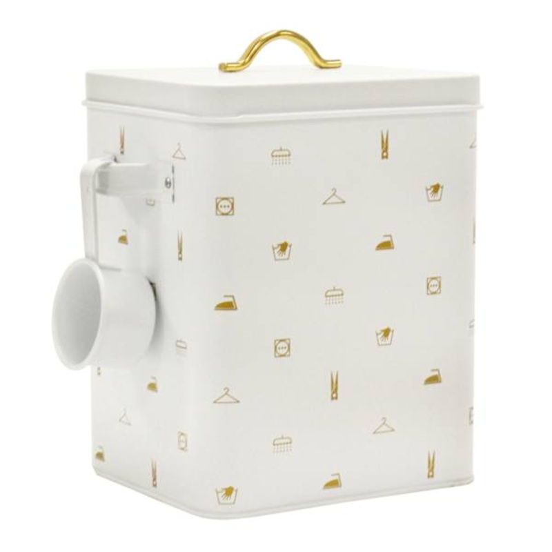 Matisse White & Gold Canister, Large