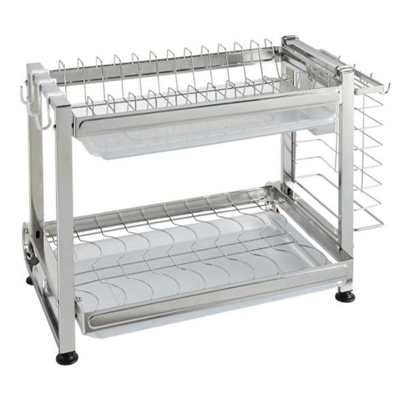 Metal Dish Rack with Utensil Holder
