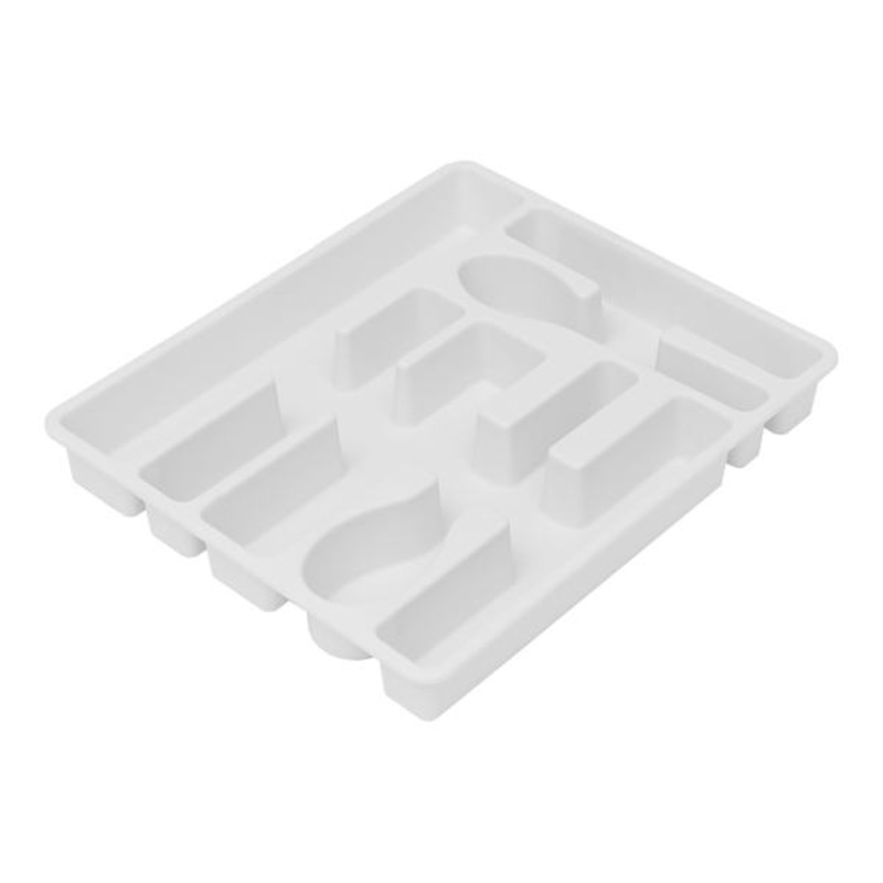 White Plastic Cutlery Tray, 13.5×11.5