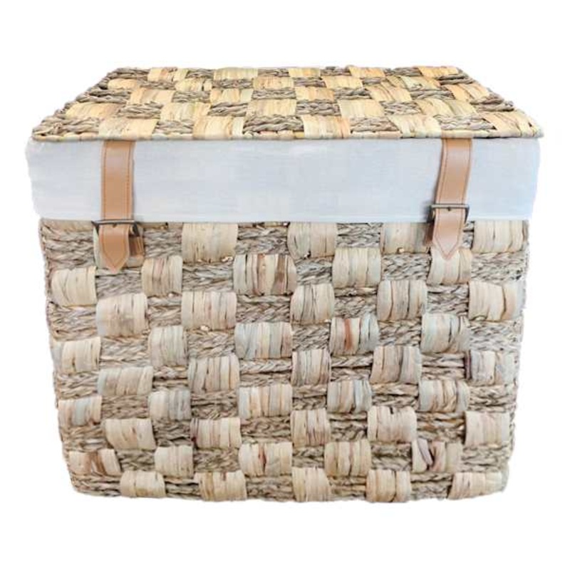 Natural Woven Laundry Hamper with Liner, Medium