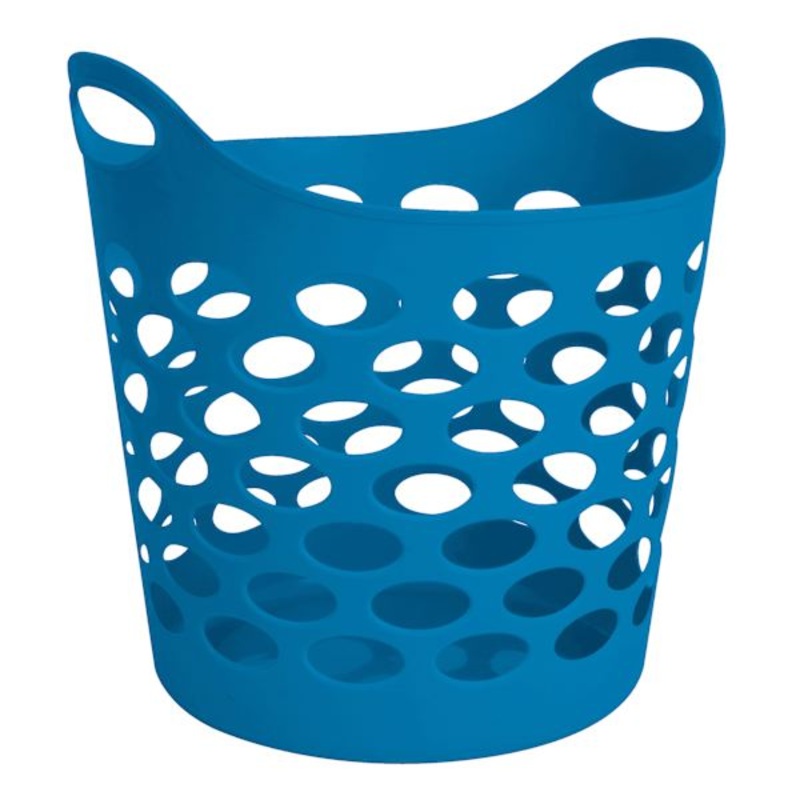 Navy Blue Flexible Laundry Basket, 30l