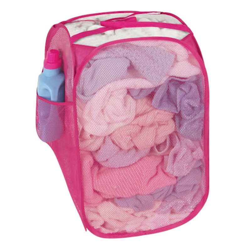 Pop-Up Laundry Hamper, Pink