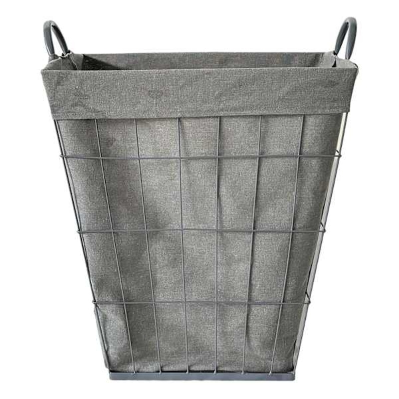 Rectangle Metal Wire Storage Basket, Grey