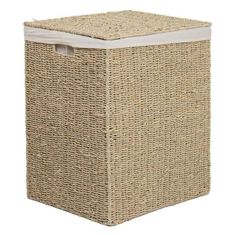 Seagrass Laundry Hamper with Linen Liner