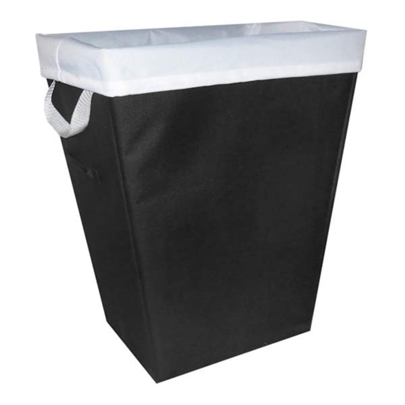 Tapered Laundry Basket with Removeable Liner, Black