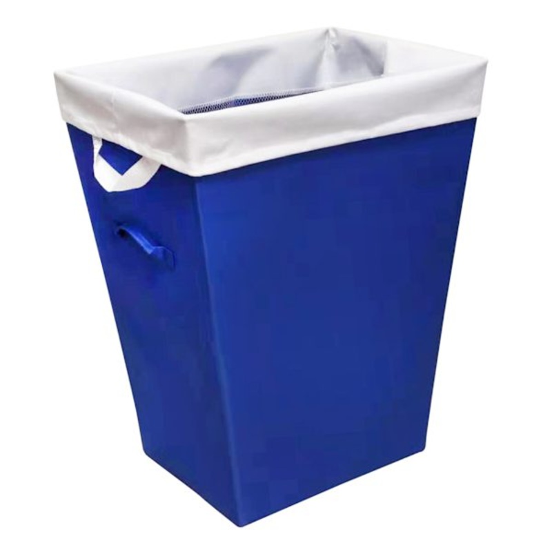 Tapered Laundry Hamper with Mesh Liner, Blue