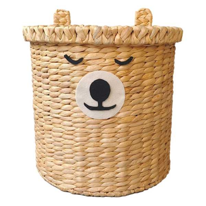 Tiny Dreamers Bear Water Hyacinth Laundry Hamper