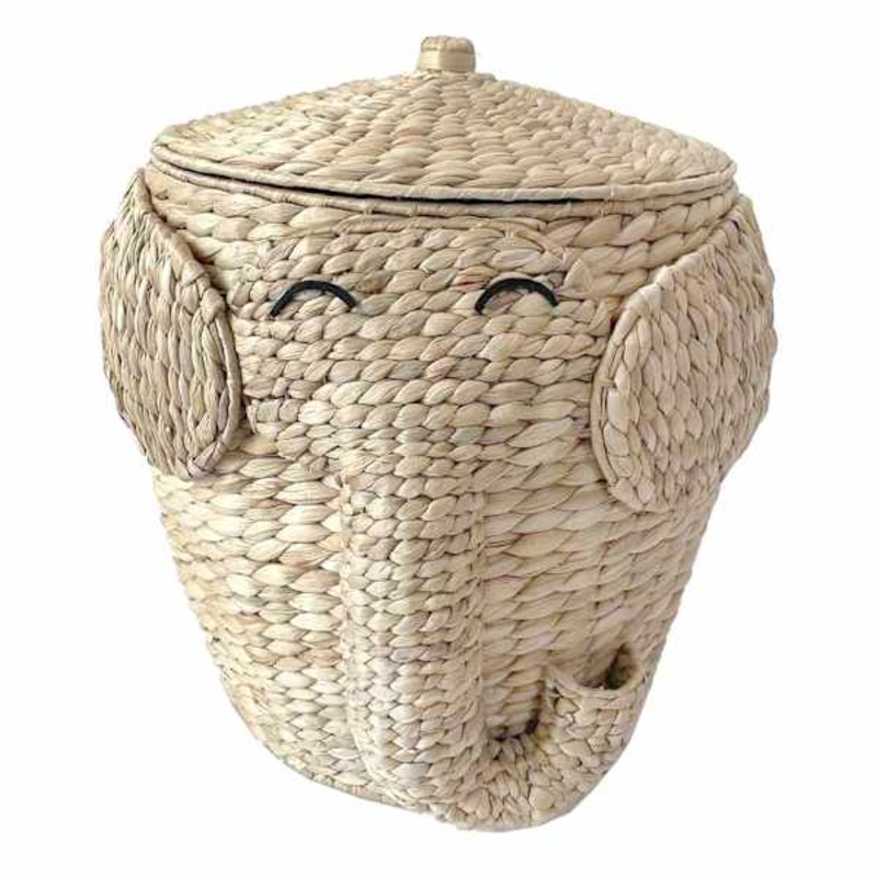 Tiny Dreamers Elephant Water Hyacinth Laundry Hamper
