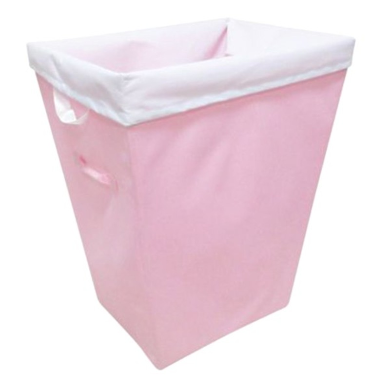 Tiny Dreamers Light Pink Fabric Laundry Hamper with Liner, 22″
