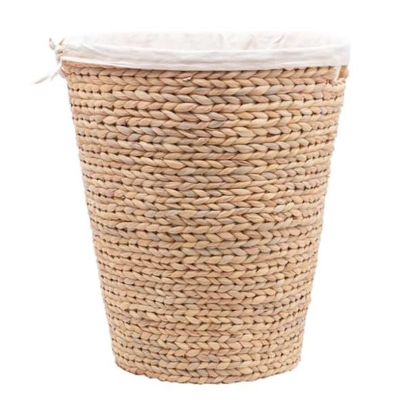 Water Hyacinth Laundry Hamper with Linen Liner