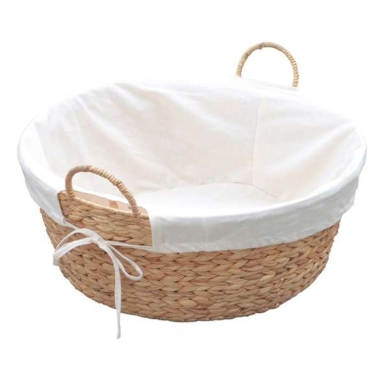 Water Hyacinth Lined Laundry Basket