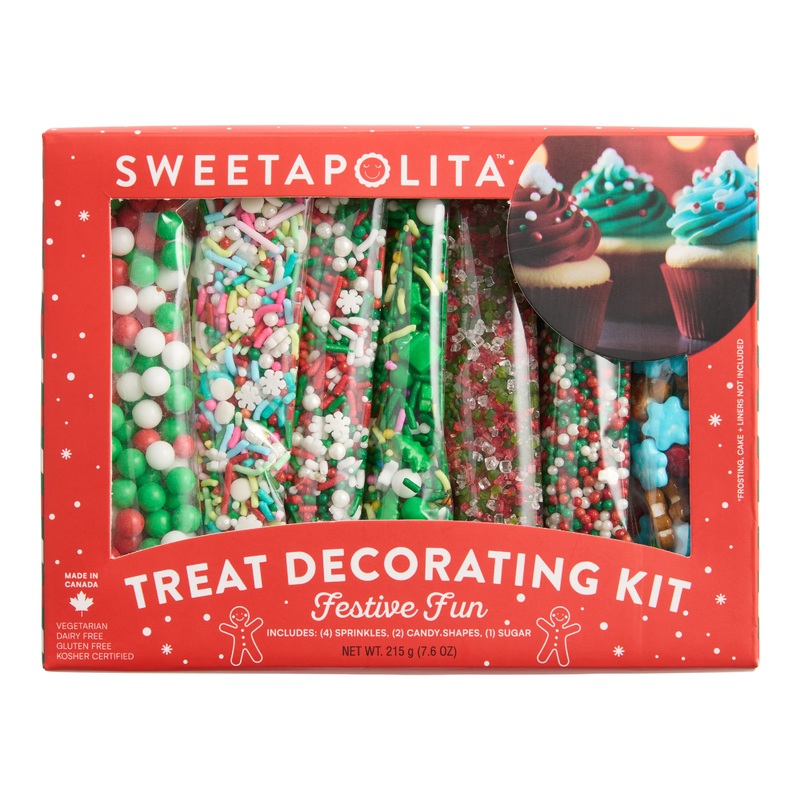 Sweetapolita Holiday Sprinkles 7 Piece Treat Decorating Kit
