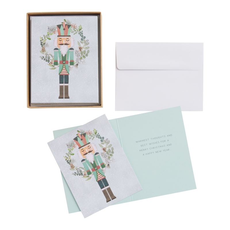 Watercolor Nutcracker Boxed Holiday Cards 15 Count