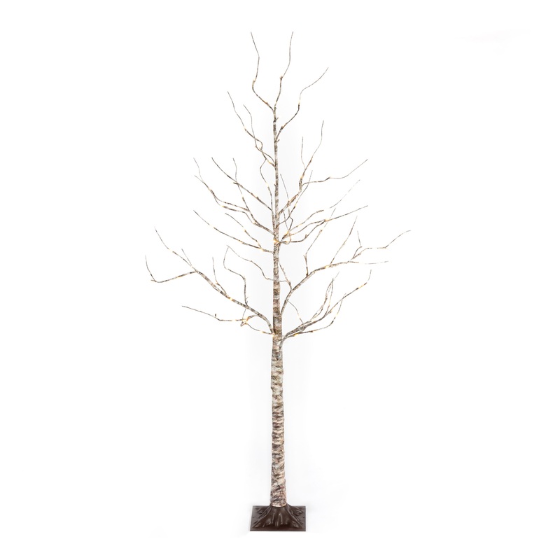White Pre Lit LED Electric Artificial Birch Tree