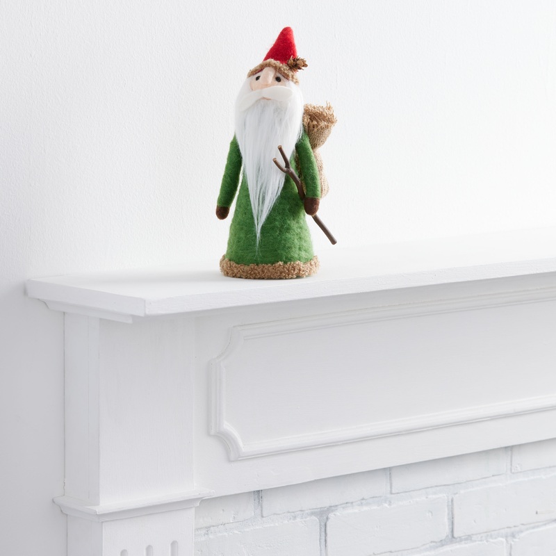 Wool Rustic Woodland Santa Decor