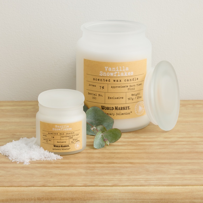 Apothecary Vanilla Snowflakes Scented Candle