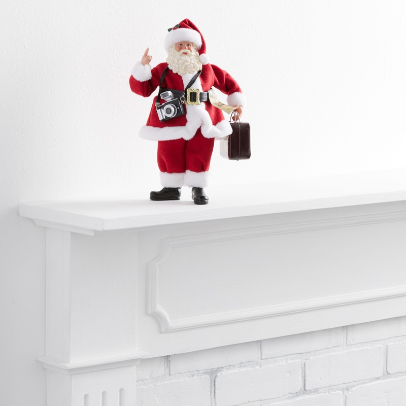 Traveler Santa Claus Figure Decor