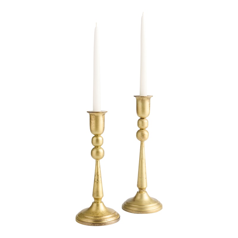 Vintage Gold Metal Taper Candle Holder