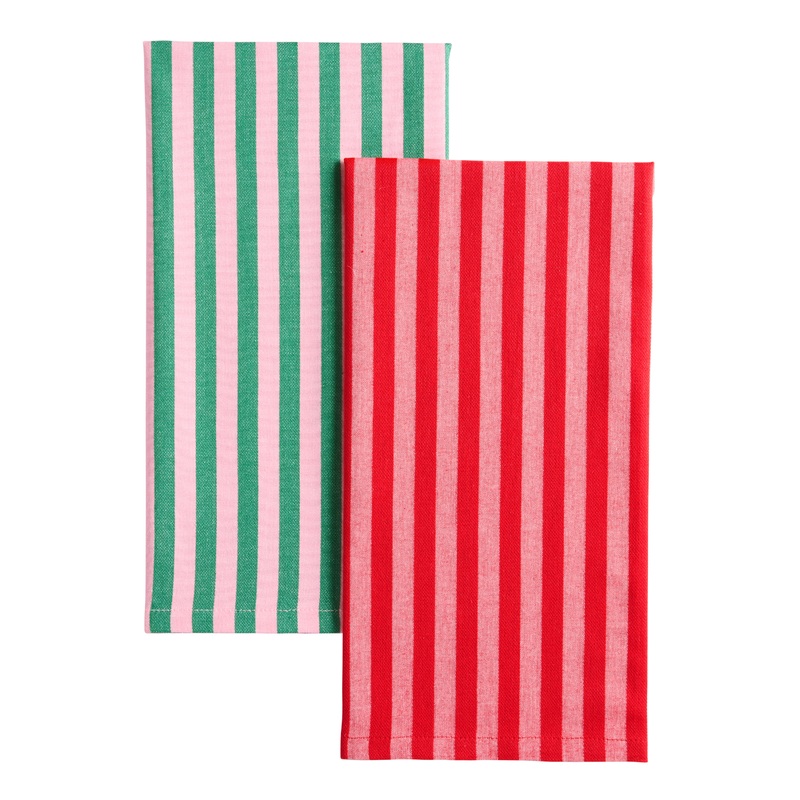 All the Trimmings Stripe Kitchen Towel 2 Pack