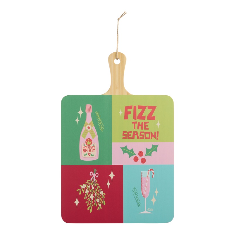 Society6 Bamboo Fizz the Season Paddle Serving Board