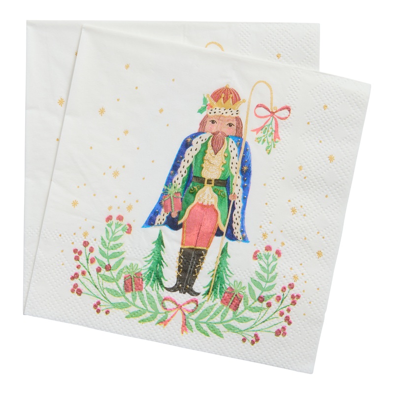 All the Trimmings Nutcracker Beverage Napkins 20 Count
