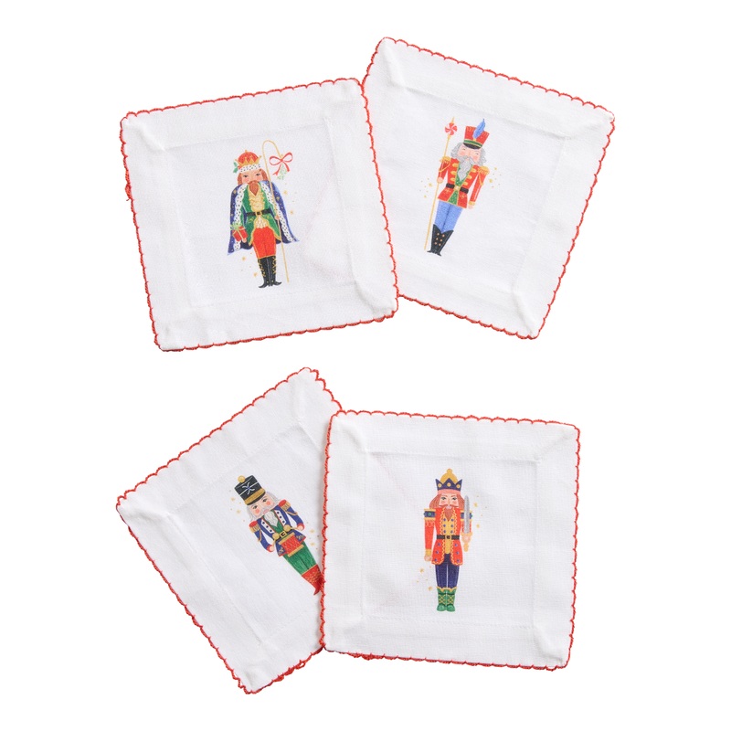 All The Trimmings Nutcracker Cocktail Napkins 4 Pack