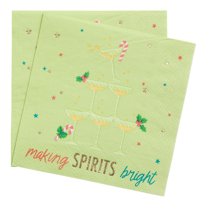 Speckled Making Spirits Bright Beverage Napkins 20 Count
