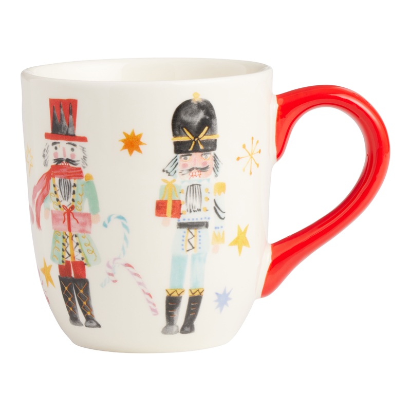Watercolor Holiday Nutcracker Ceramic Mug