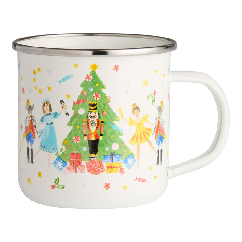 Watercolor Holiday Nutcracker Enameled Steel Mug