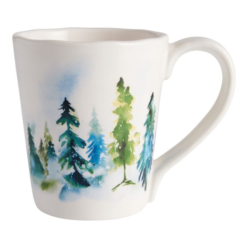 Watercolor Winter Trees Ceramic Mug