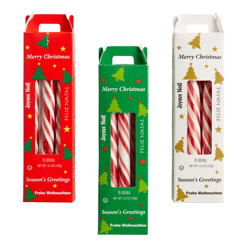 6 Pack Atkinson Peppermint Sticks Set of 3