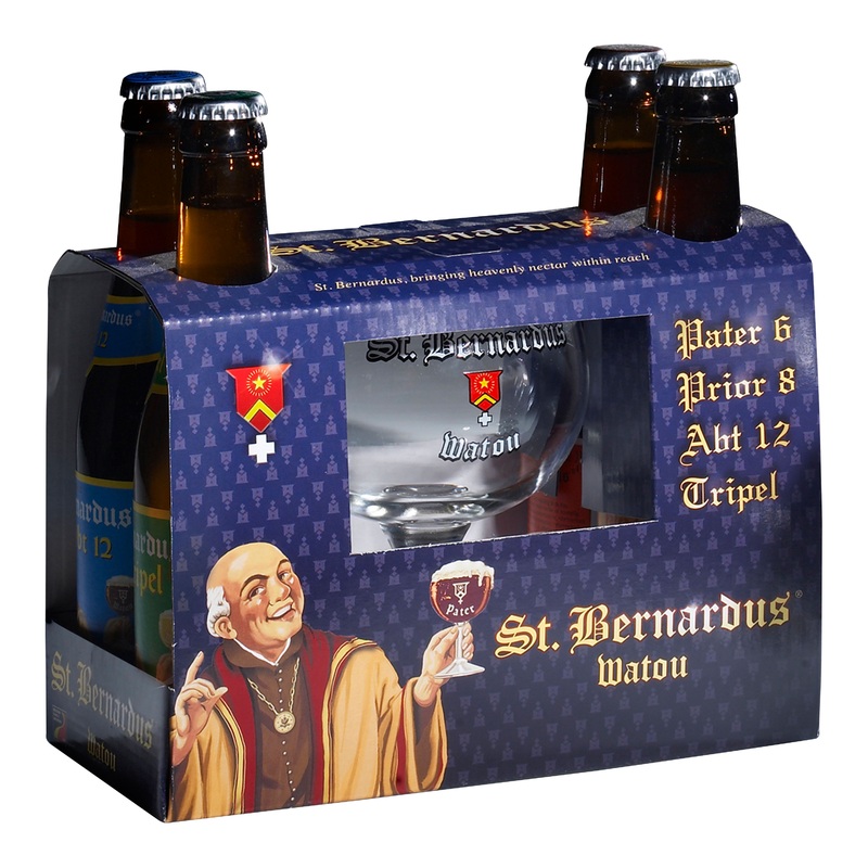 St. Bernardus Variety 4 Pack Gift Set With Glass
