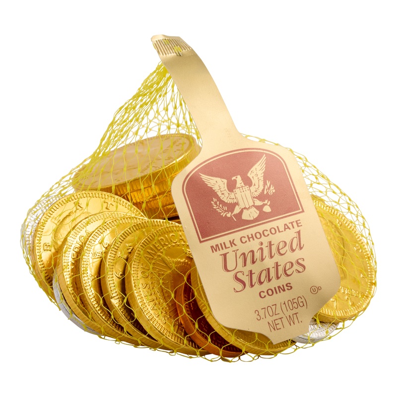 Steenland US Currency Mixed Chocolate Coins Bag