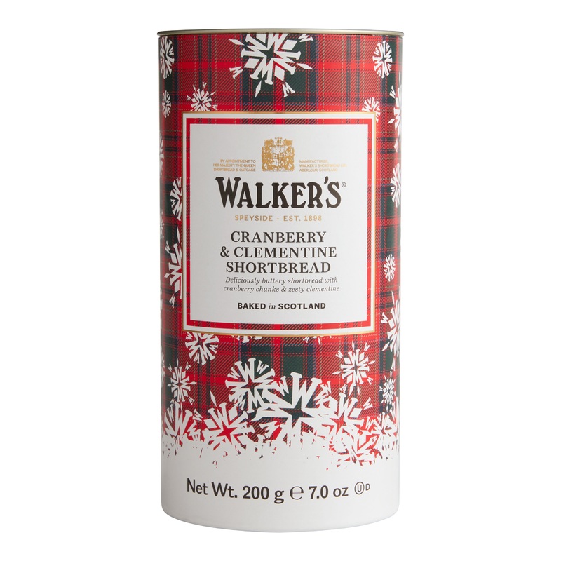 Walker’s Cranberry and Clementine Shortbread Tube