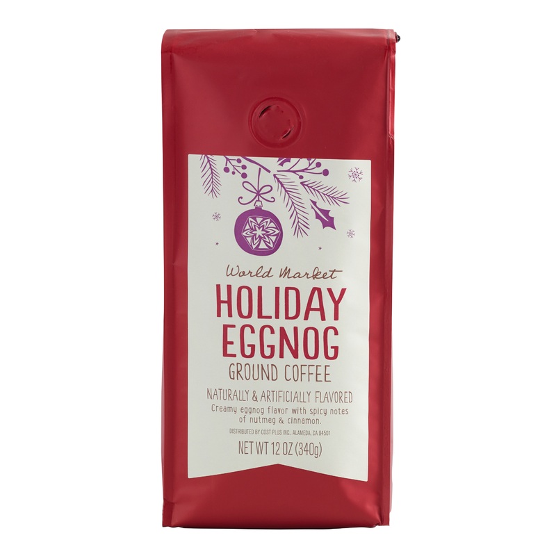 World Market Holiday Eggnog Ground Coffee 12 Oz.