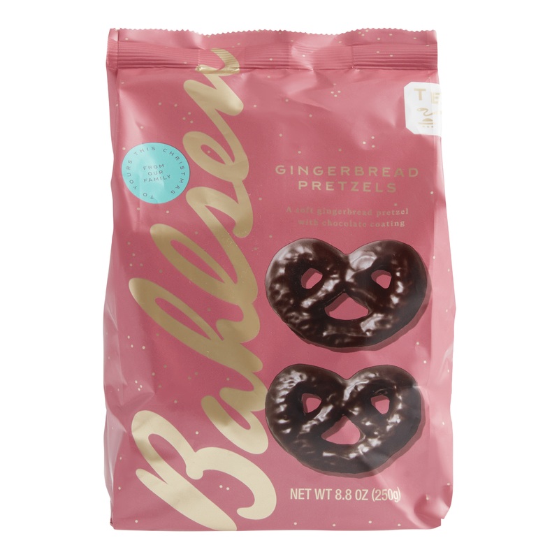 Bahlsen Dark Chocolate Gingerbread Pretzel Shaped Cookies