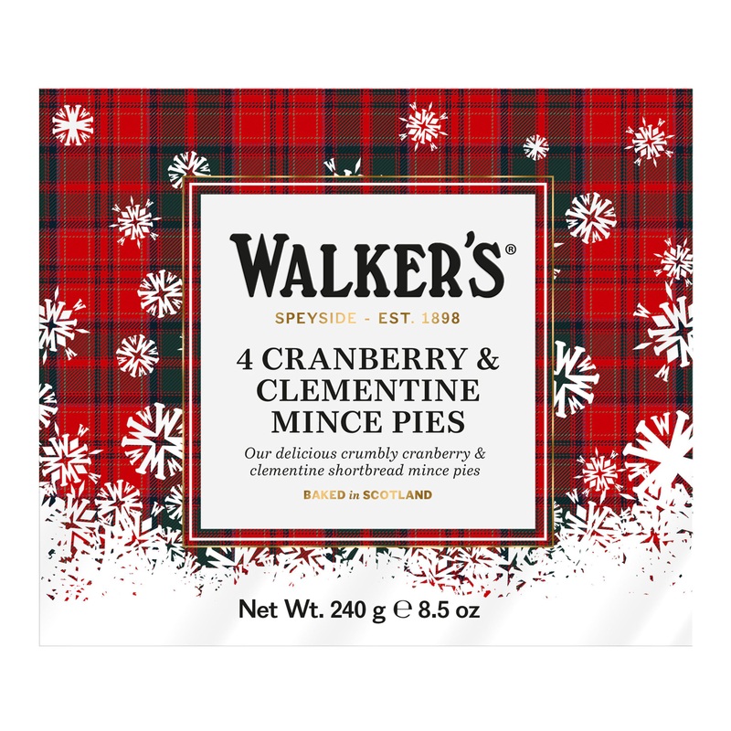 Walker’s Cranberry and Clementine Mince Pies 4 Count