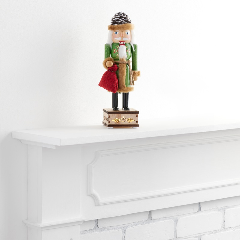 Woodland Santa LED Light Up Nutcracker